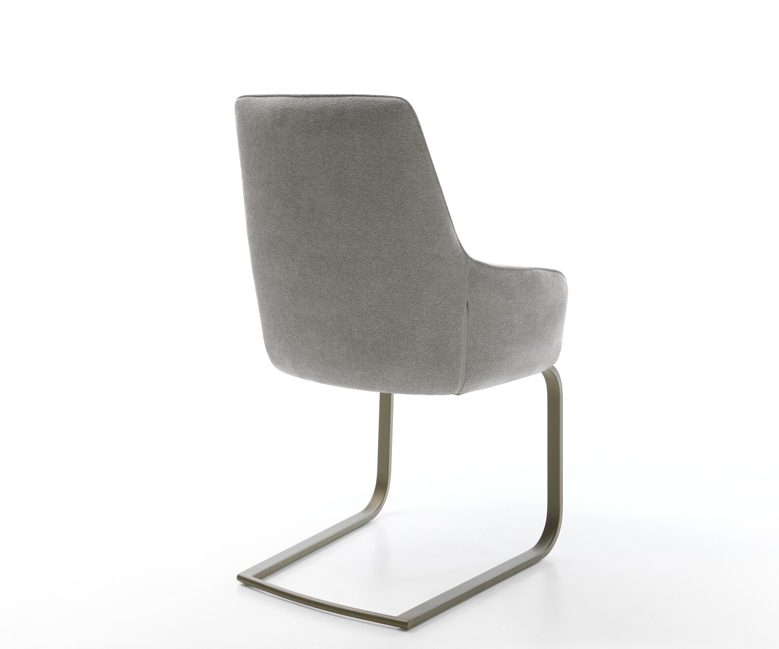 Freischwinger Zelia-Flex mit Armlehnen Strukturstoff Soft Grau Freischwinger flach Effektfinish Titan Taschenfederkern 4