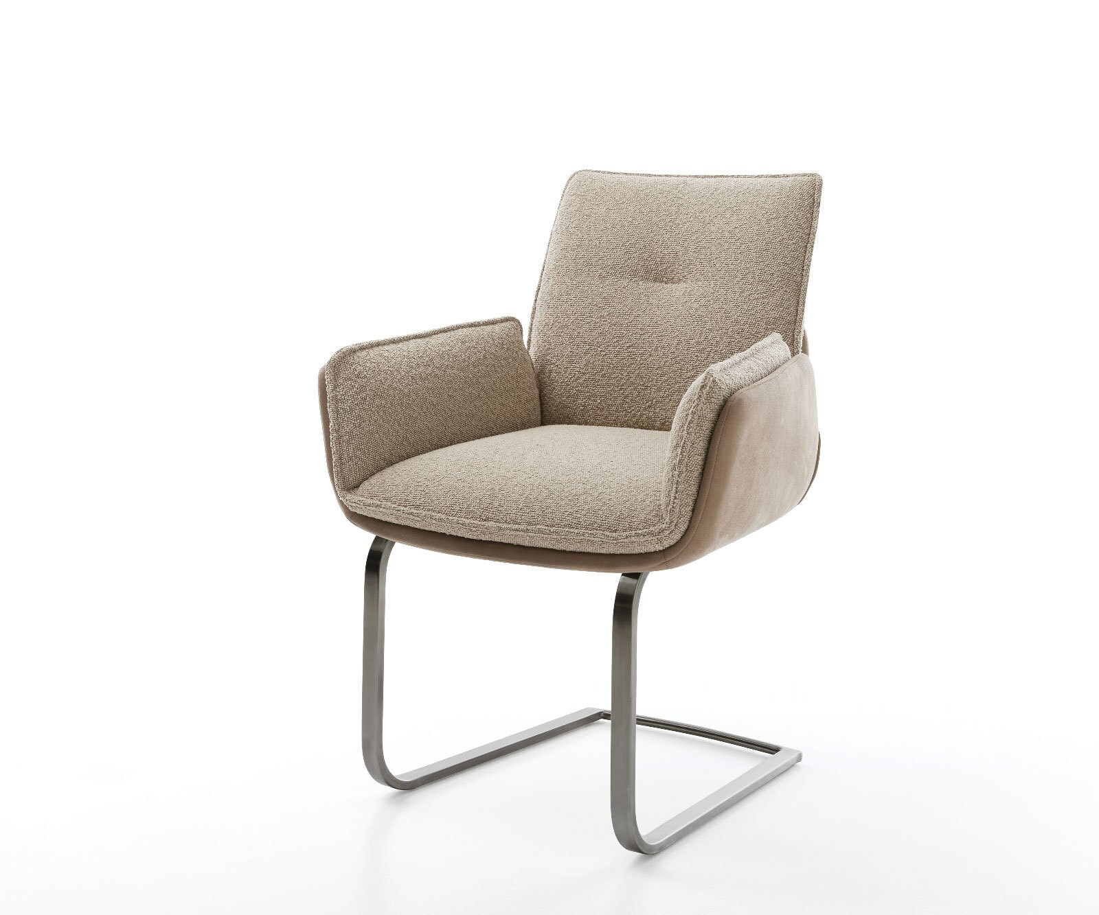 Cantilever Nela-Flex microvelours couleur boue pied cantilever plat grafiete