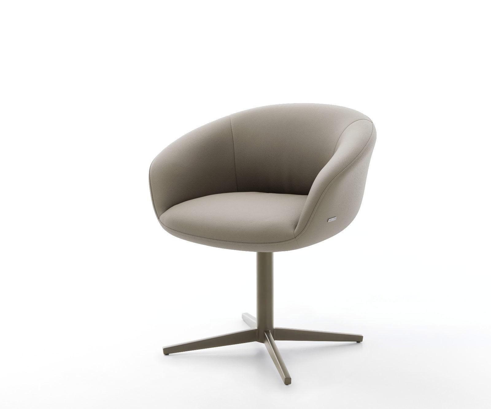 Drehstuhl Vinka-Flex mit Armlehnen Echt-Leder Schlamm Fußkreuz Effektfinish Titan 360° drehbar Taschenfederkern Drehstuhl Vinka-Flex mit Armlehnen Echt-Leder Schlamm Fußkreuz Effektfinish Titan 360° drehbar Taschenfederkern