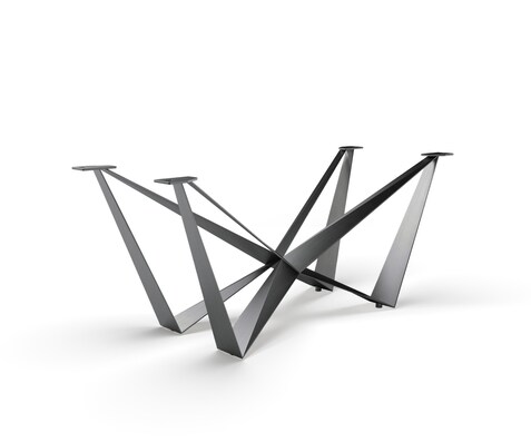 Piètement-de-table Spider en acier inoxydable graphite pour plateaux de table à partir de 200 cm