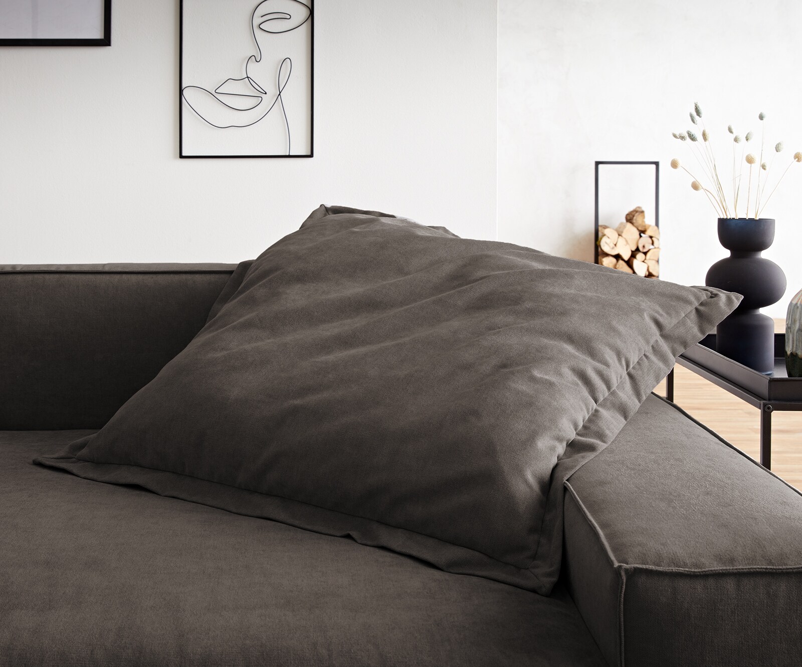 Coussin-à-lancer Sirpio 70x70 microfibre kaki 1