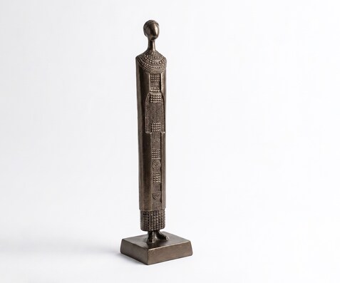 Figurine Signum l12 x P12 x H51 cm Aluminium Mokka Bronze Moulée