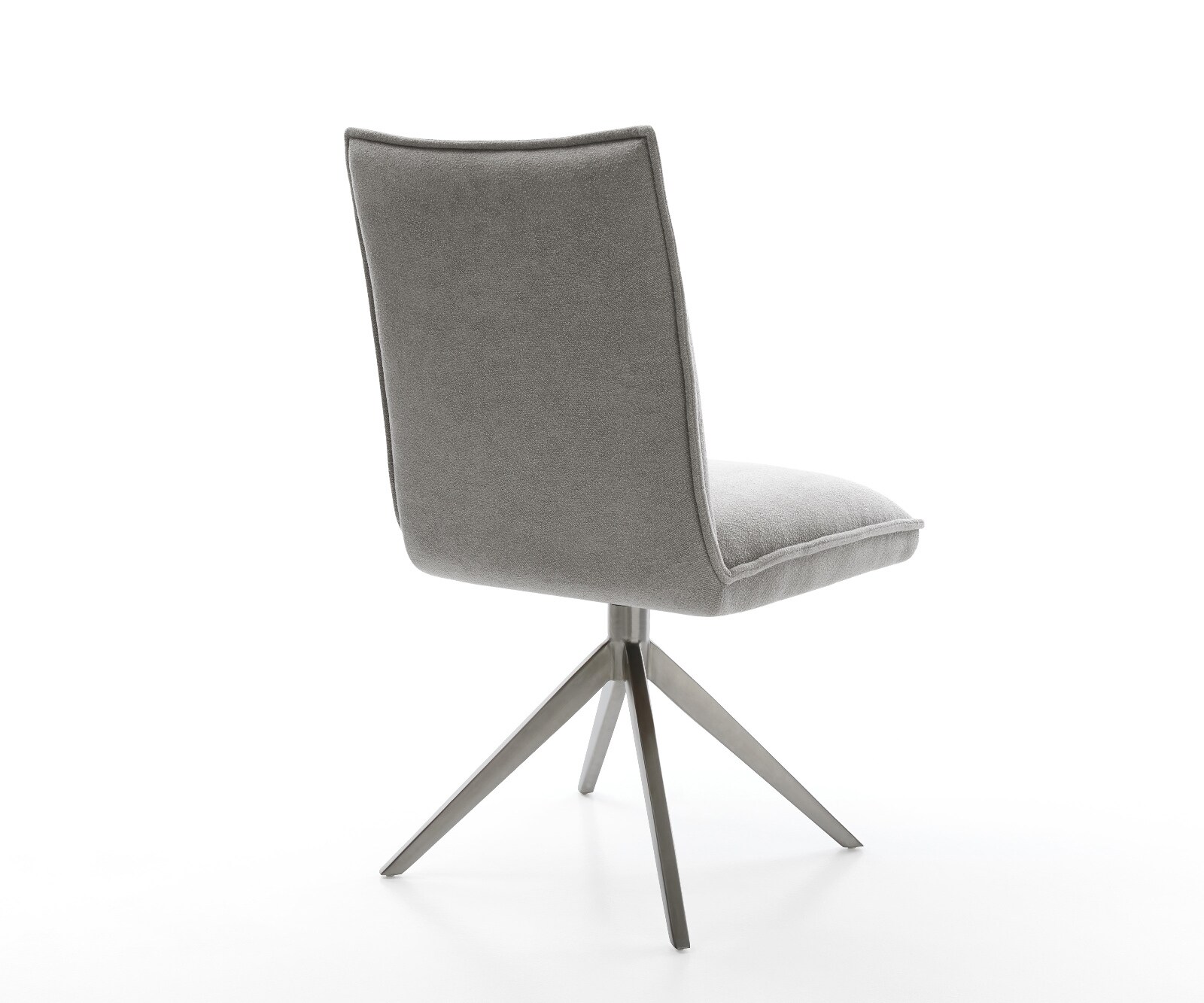 Drehstuhl Lelio-Flex Strukturstoff Soft Grau Kreuzgestell breit Graphit 360° drehbar Wippfunktion Taschenfederkern 5