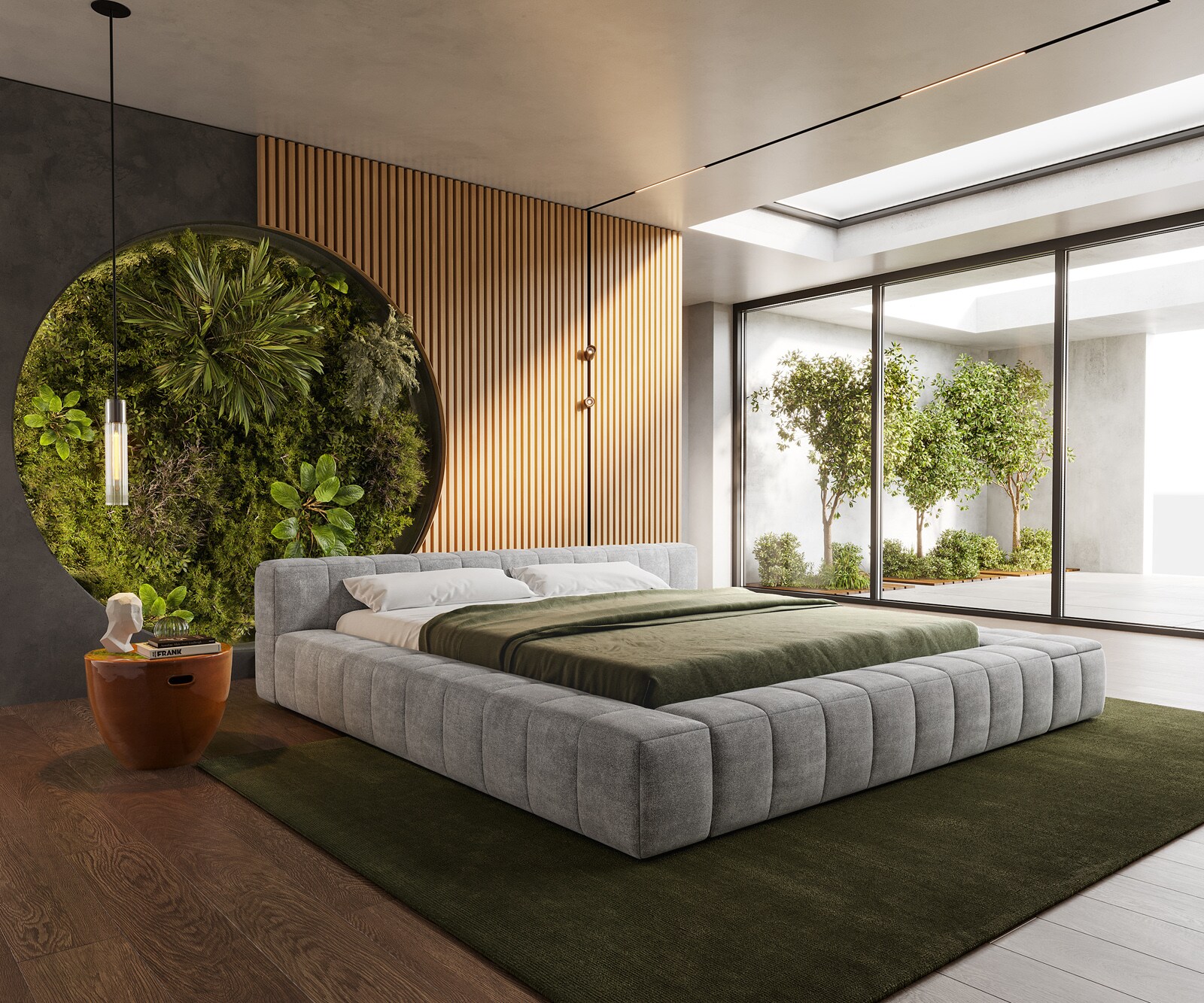 Polsterbettgestell Espazio 180x200 cm Strukturstoff Soft Grau