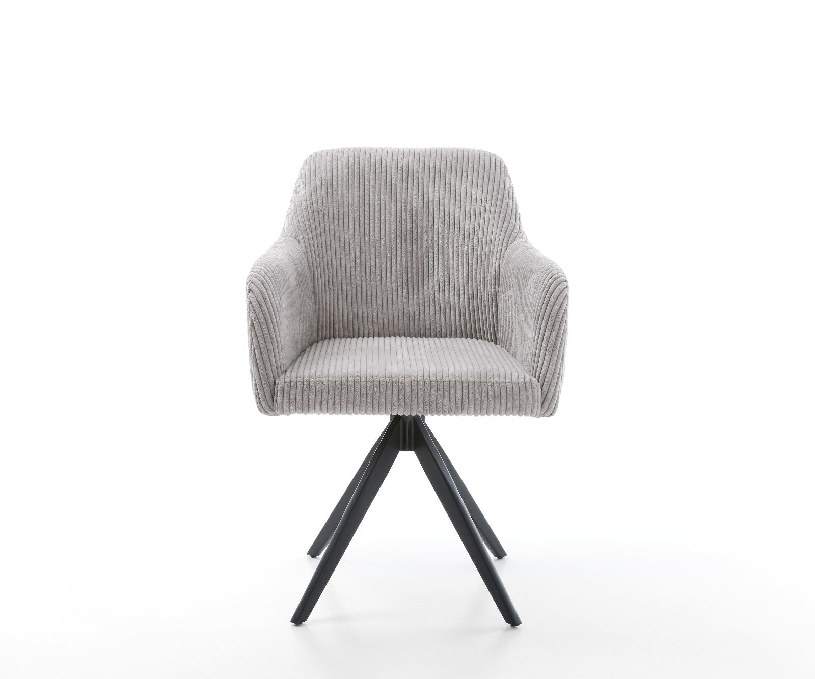 Esszimmerstuhl Greg-Flex Cord Silbergrau Kreuzgestell kantig Schwarz Taschenfederkern 1 Esszimmerstuhl Greg-Flex Cord Silbergrau Kreuzgestell kantig Schwarz Taschenfederkern 1