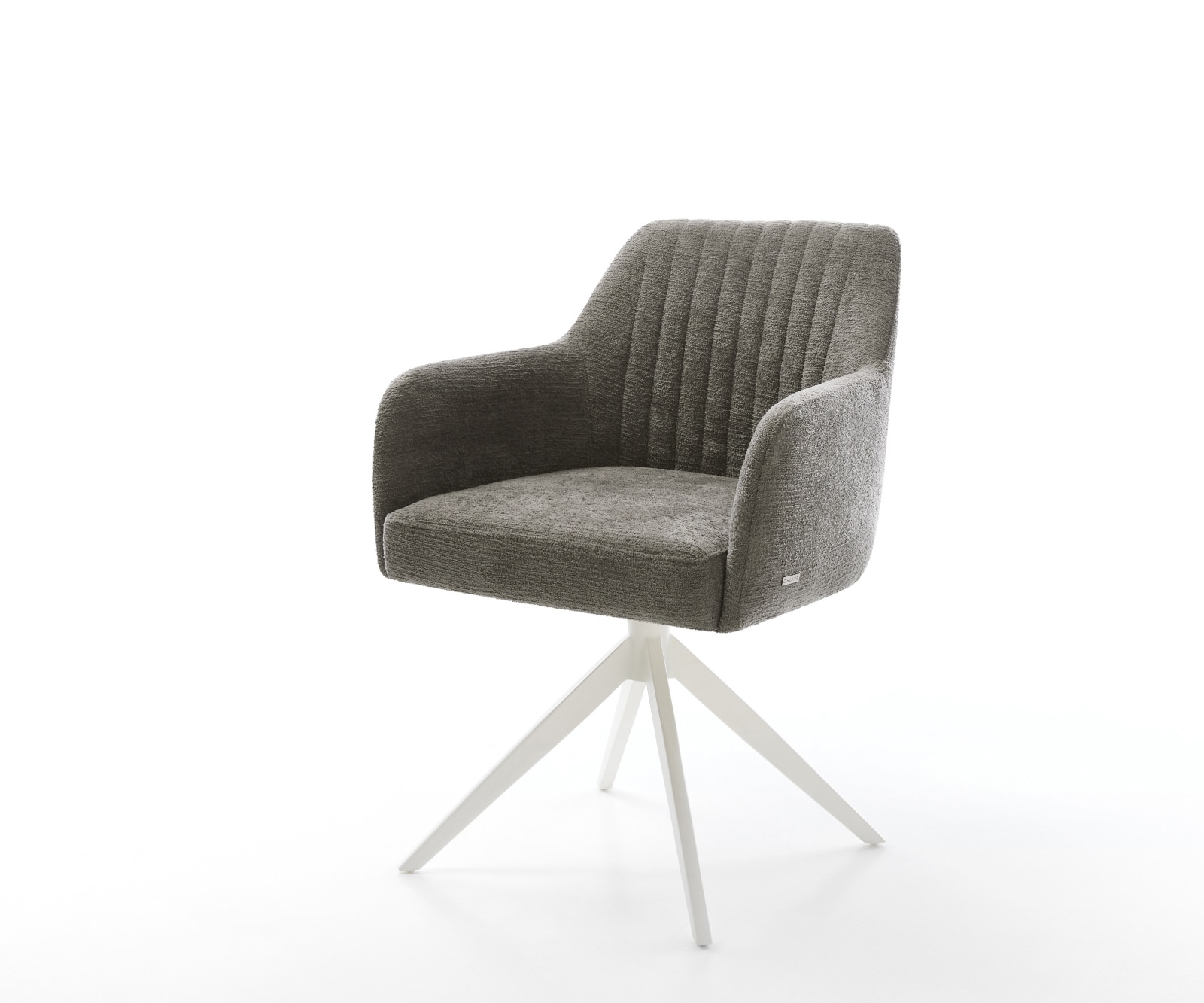 Drehstuhl Greg-Flex Bouclé Soft Schlamm Kreuzgestell breit Weiß 360° drehbar Wippfunktion Taschenfederkern Drehstuhl Greg-Flex Bouclé Soft Schlamm Kreuzgestell breit Weiß 360° drehbar Wippfunktion Taschenfederkern