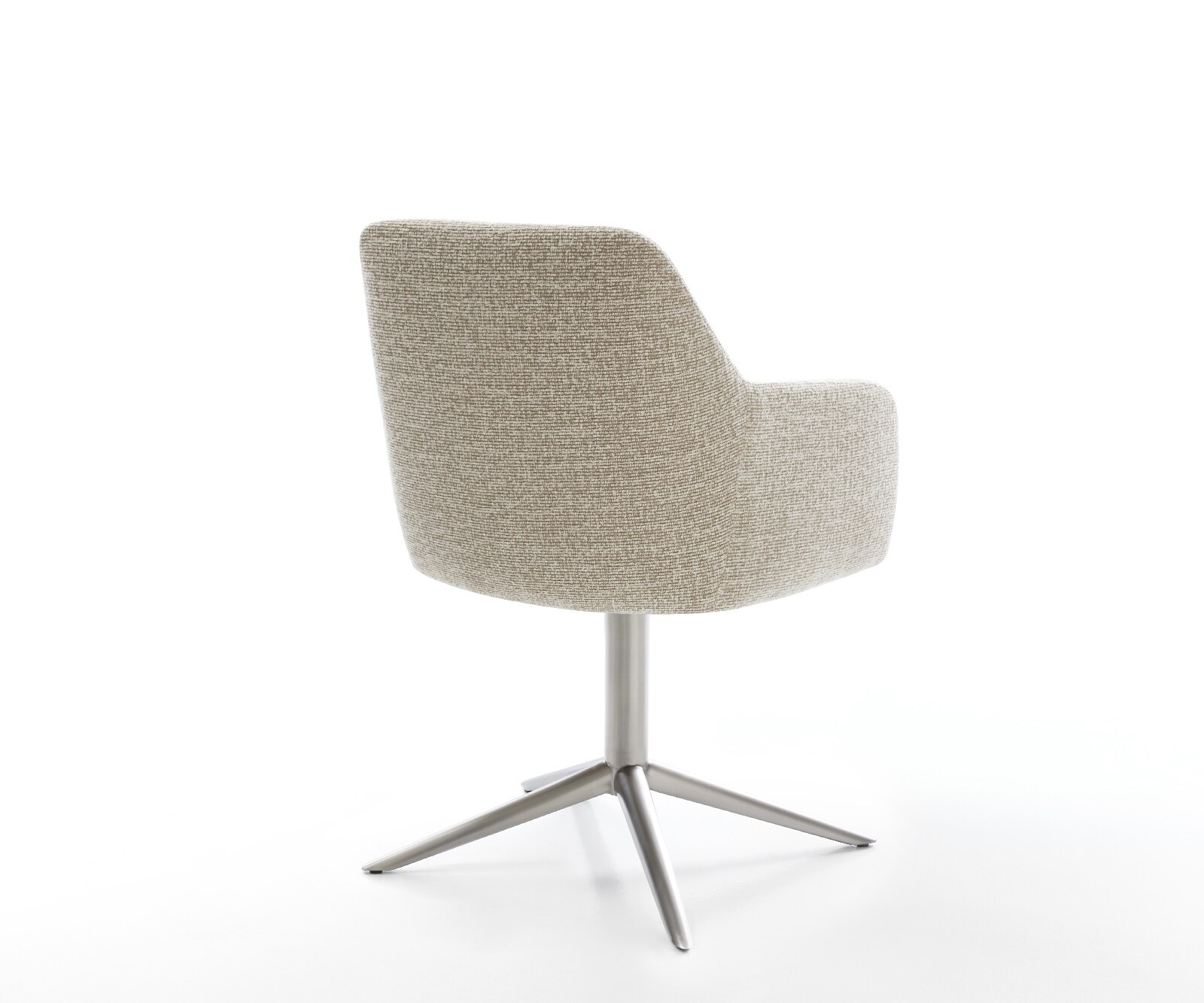 Drehstuhl Greg-Flex Webstoff Soft Beige Fußkreuz Edelstahl 360° drehbar Wippfunktion Taschenfederkern 4 Drehstuhl Greg-Flex Webstoff Soft Beige Fußkreuz Edelstahl 360° drehbar Wippfunktion Taschenfederkern 4