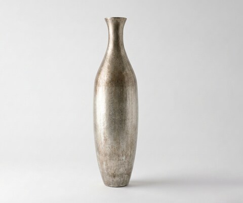 Vase Nuvia B23 x T23 x H86 cm Glas Platin Aurum Handgemacht
