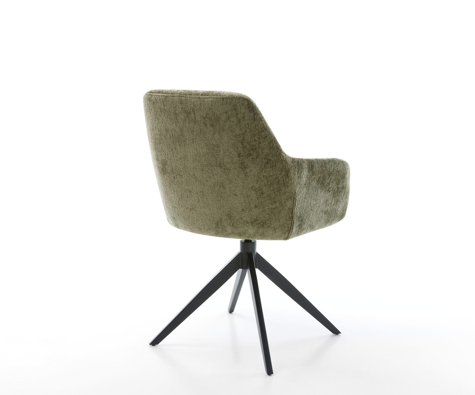 Chaise-pivotante Pejo-Flex chenille olive pied croisé large noir pivotement sur 360° fonction bascule ressorts ensachés 4 Chaise-pivotante Pejo-Flex chenille olive pied croisé large noir pivotement sur 360° fonction bascule ressorts ensachés 4