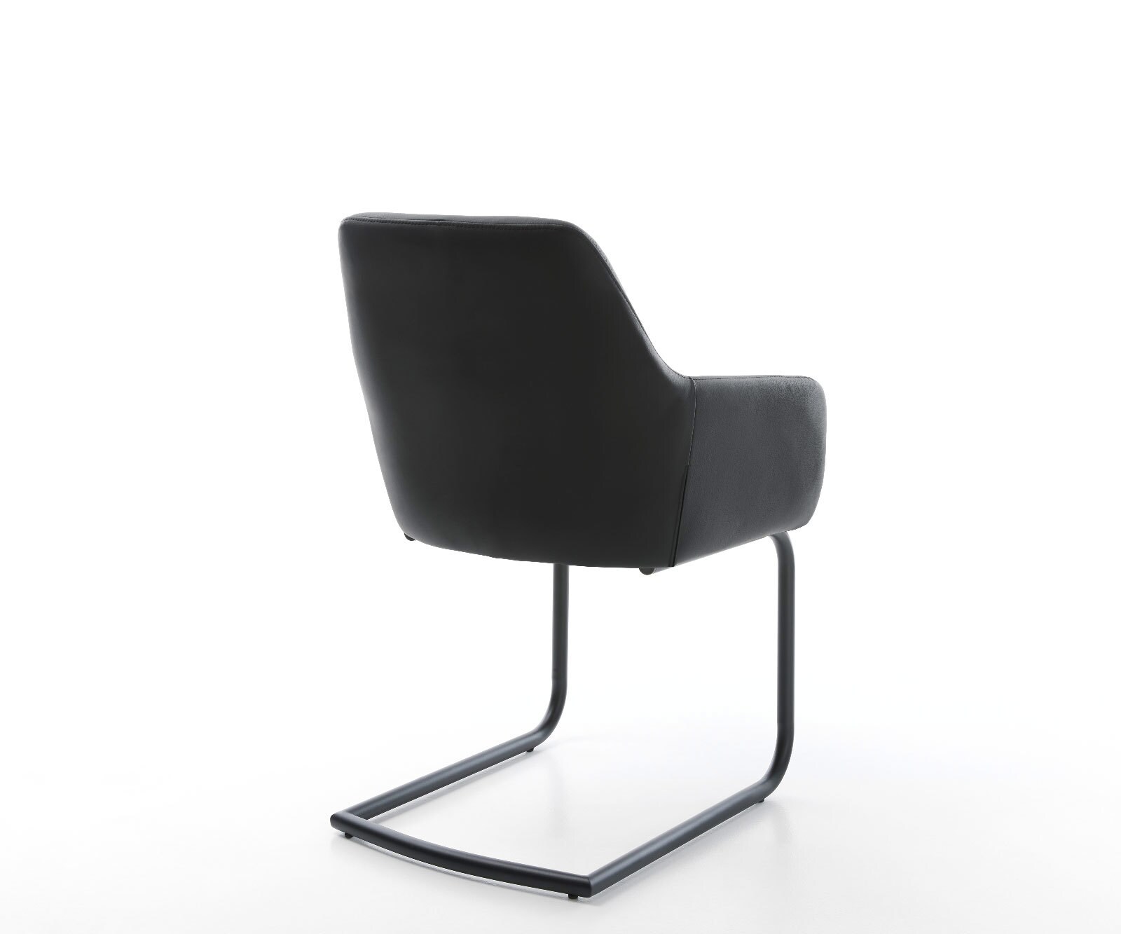 Cantilever Pejo-Flex cuir de vache noir pied cantilever rond noir ressorts ensachés 5