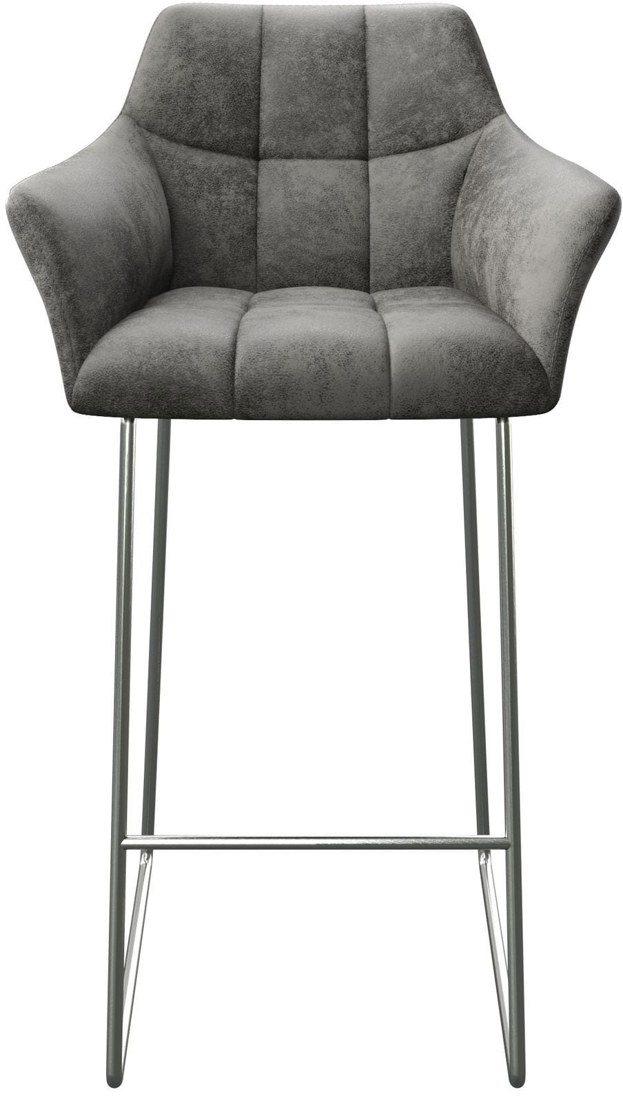 Barstuhl Yulo-Flex Vintage Grau Kufengestell Edelstahl 3 Barstuhl Yulo-Flex Vintage Grau Kufengestell Edelstahl 3