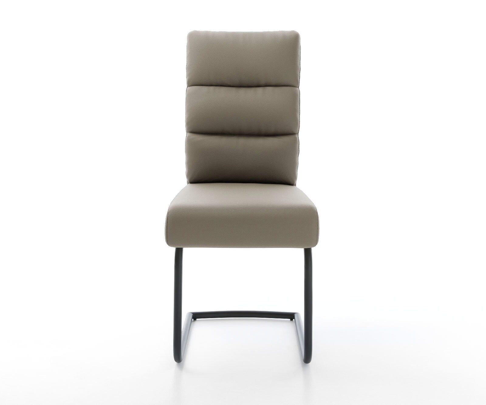 Cantilever Pela-Flex cuir de vache couleur boue pied cantilever rond noir ressorts ensachés 1