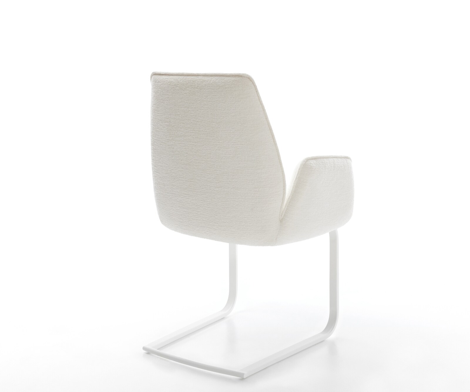 Freischwinger Zoa-Flex Bouclé Soft Beige Freischwinger flach Weiß Taschenfederkern 5