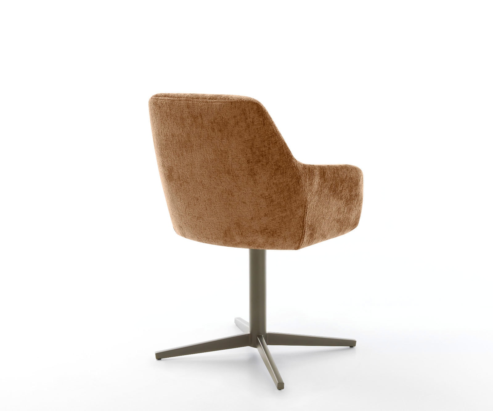 Chaise-pivotante Pejo-Flex chenille rouille pied de chaise 4 branches aspect titane pivotement sur 360° ressorts ensachés 5 Chaise-pivotante Pejo-Flex chenille rouille pied de chaise 4 branches aspect titane pivotement sur 360° ressorts ensachés 5