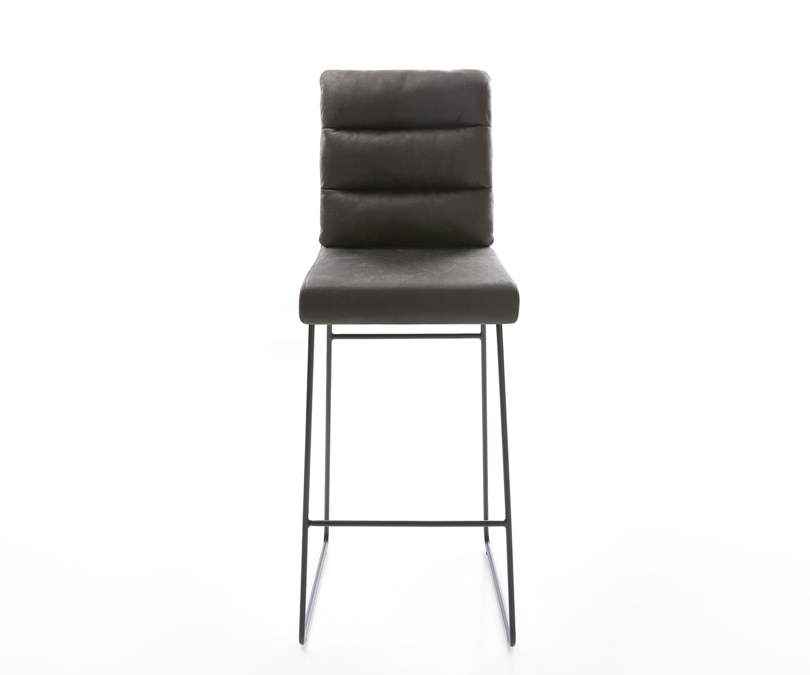 Chaise-de-bar Pela-Flex vintage anthracite cadre patin métal 1
