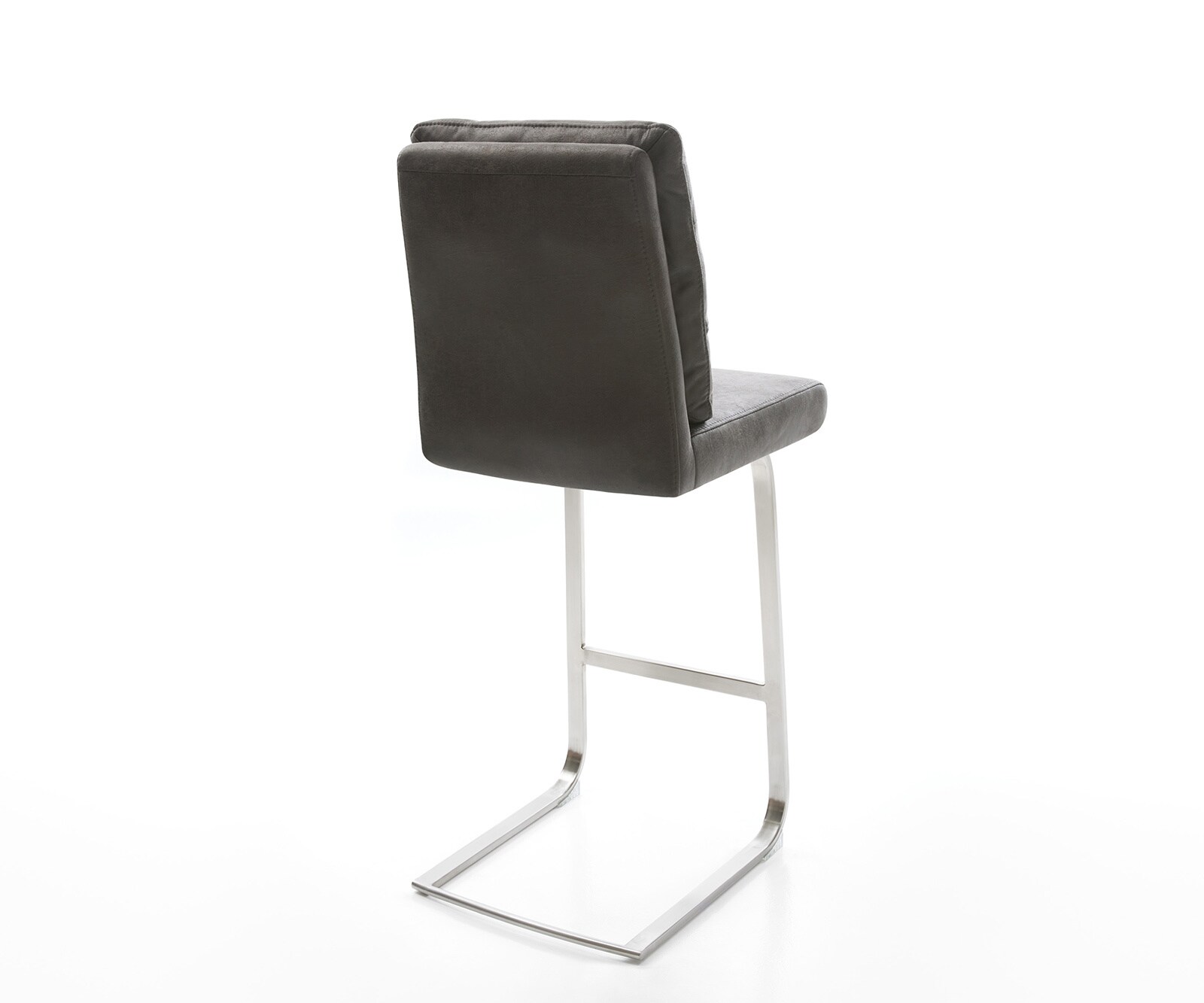 Chaise-de-bar Pela-Flex vintage anthracite cantilever plat acier inoxydable 4