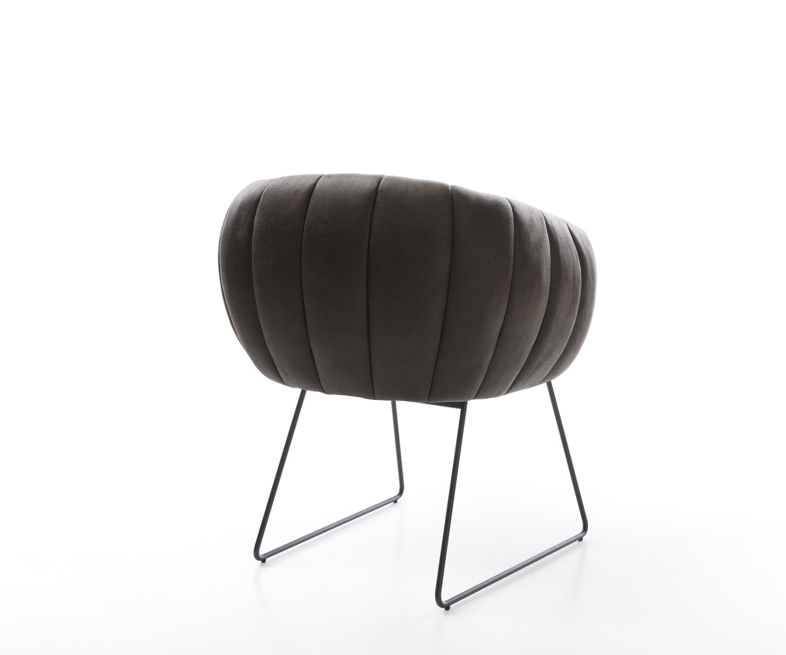 Esszimmerstuhl Jada-Flex Mikrofaser Anthrazit Vintage Kufengestell Schwarz Taschenfederkern 5