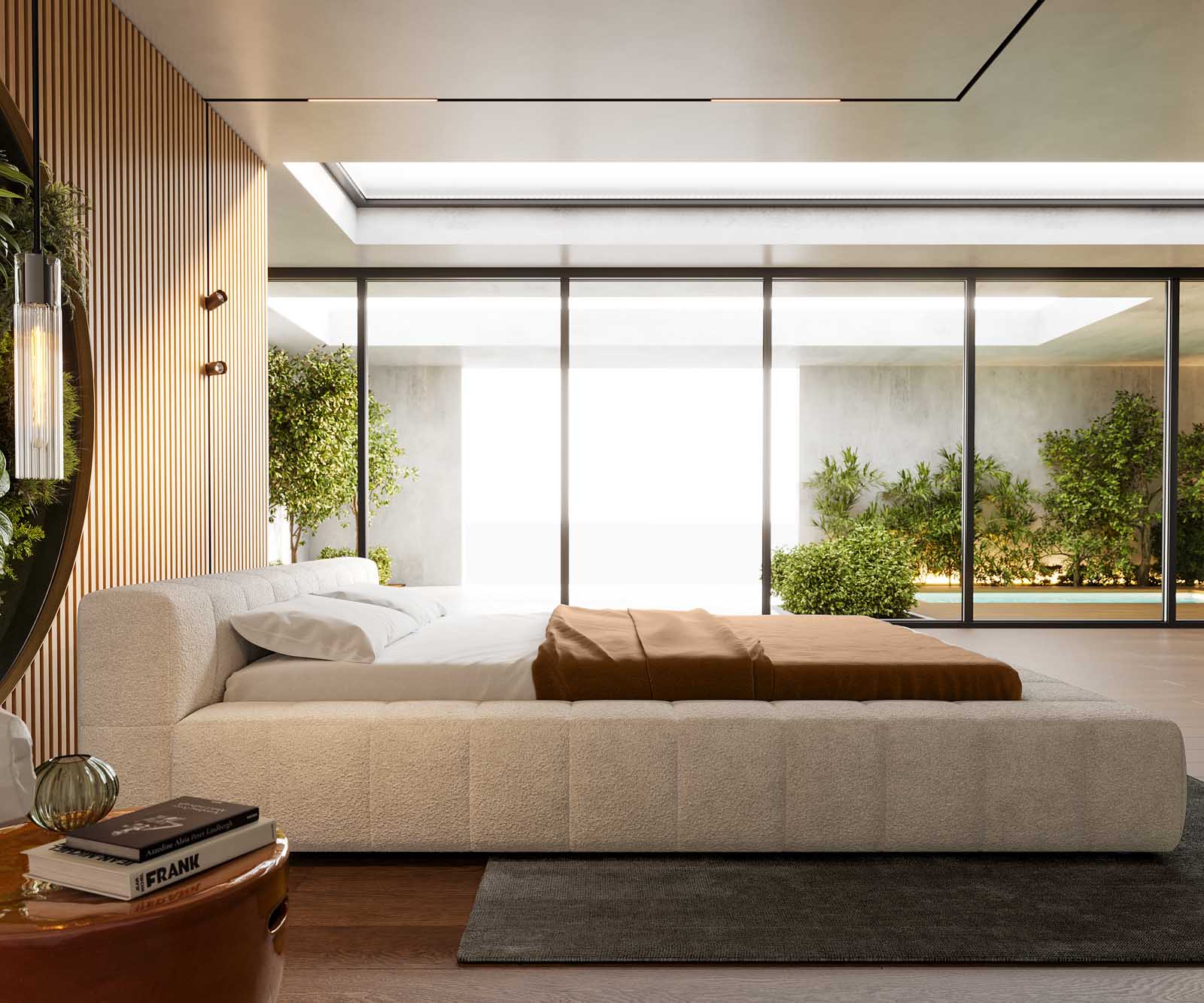 Polsterbettgestell Espazio 140x200 cm Bouclé Creme-Weiß mit Stauraum 3 Polsterbettgestell Espazio 140x200 cm Bouclé Creme-Weiß mit Stauraum 3