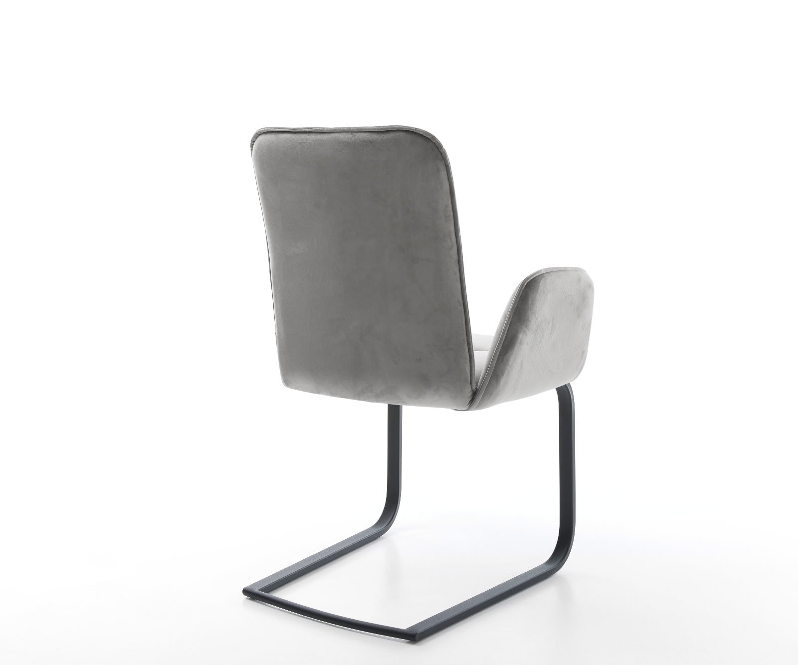 Freischwinger Vinja-Flex Samt Grau Freischwinger flach Schwarz 5