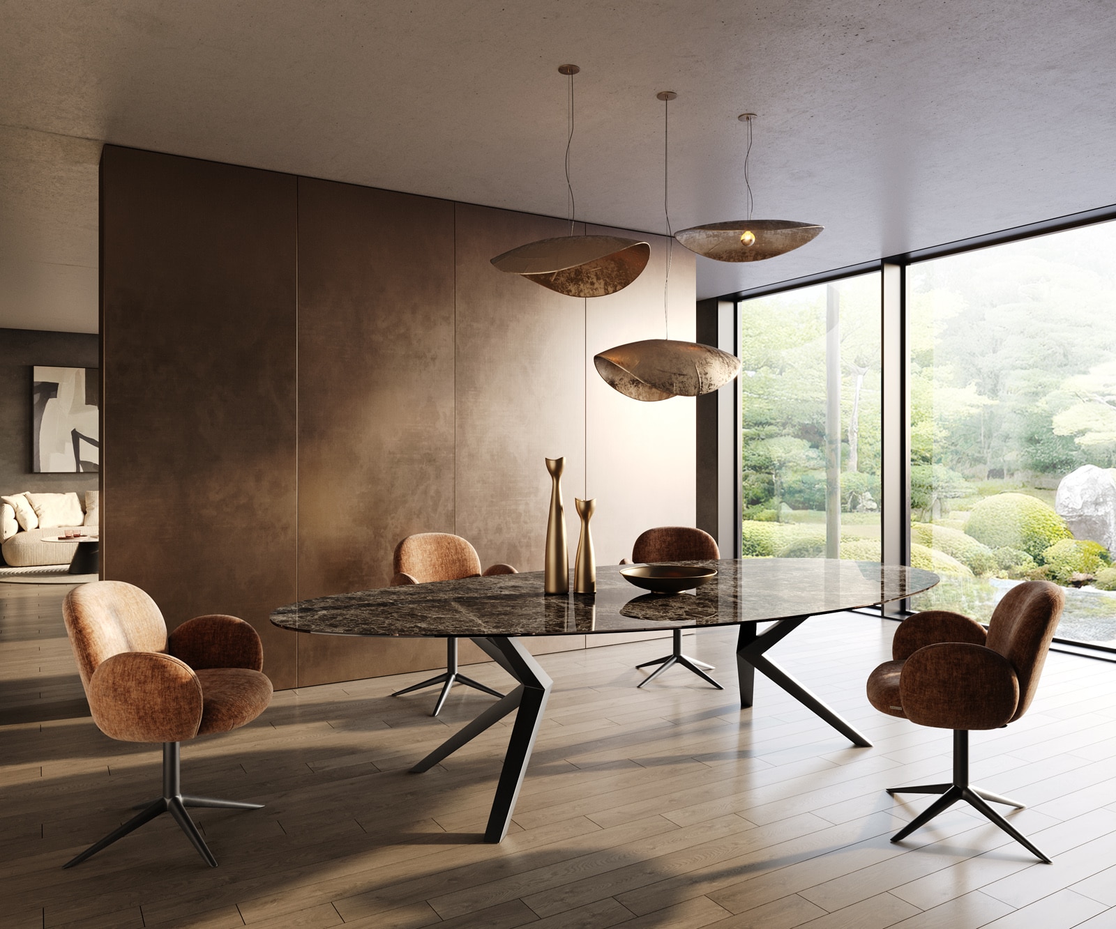 Esstisch Edge Oval 315x150 Keramik Laminam®Emperador Extra Lucidato Dunkelbraun Zenthara kantig Metall Schwarz 5 Esstisch Edge Oval 315x150 Keramik Laminam®Emperador Extra Lucidato Dunkelbraun Zenthara kantig Metall Schwarz 5