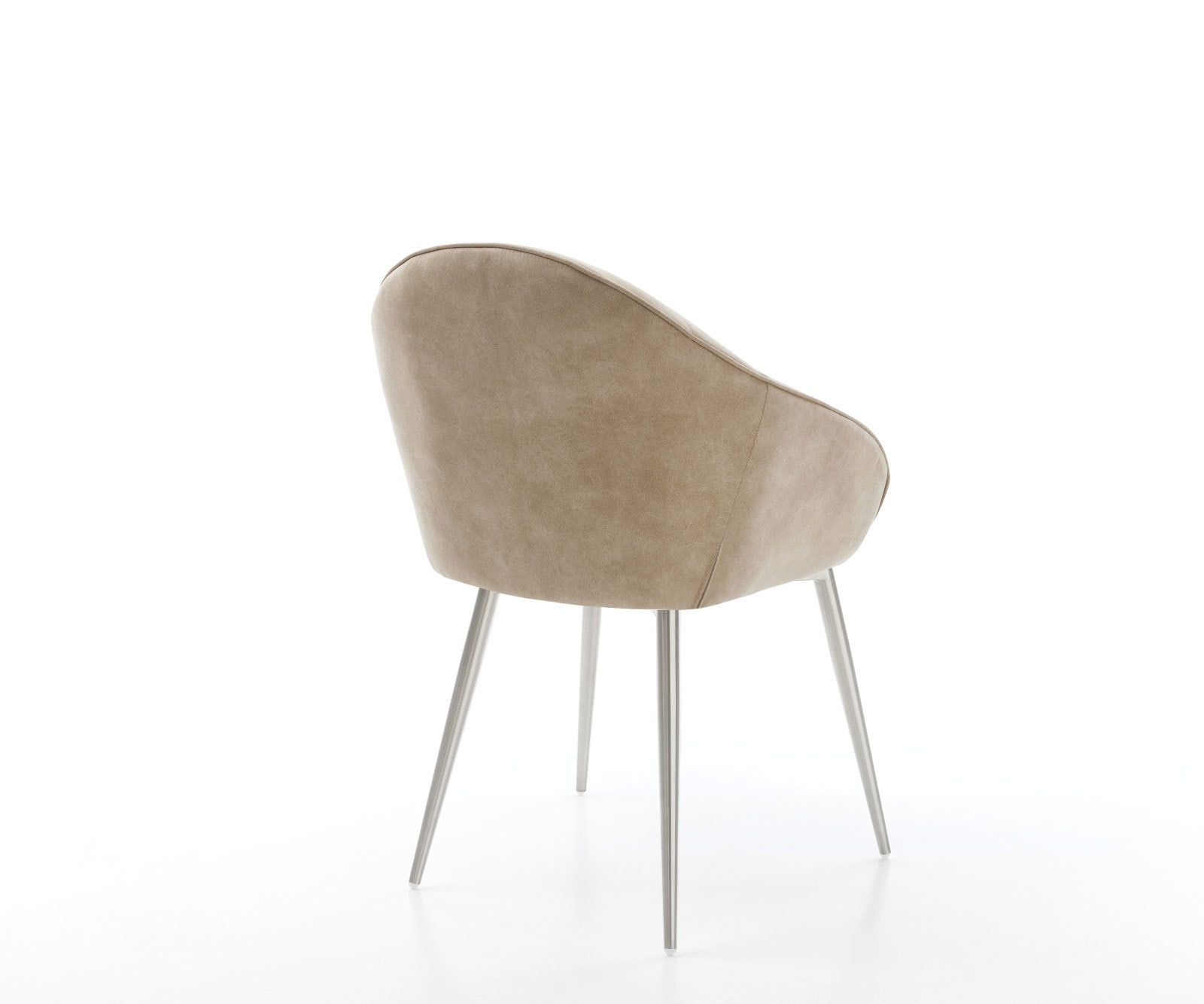 Esszimmerstuhl Gaio-Flex Mikrofaser Beige Vintage 4-Fuß konisch Edelstahl 4 Esszimmerstuhl Gaio-Flex Mikrofaser Beige Vintage 4-Fuß konisch Edelstahl 4