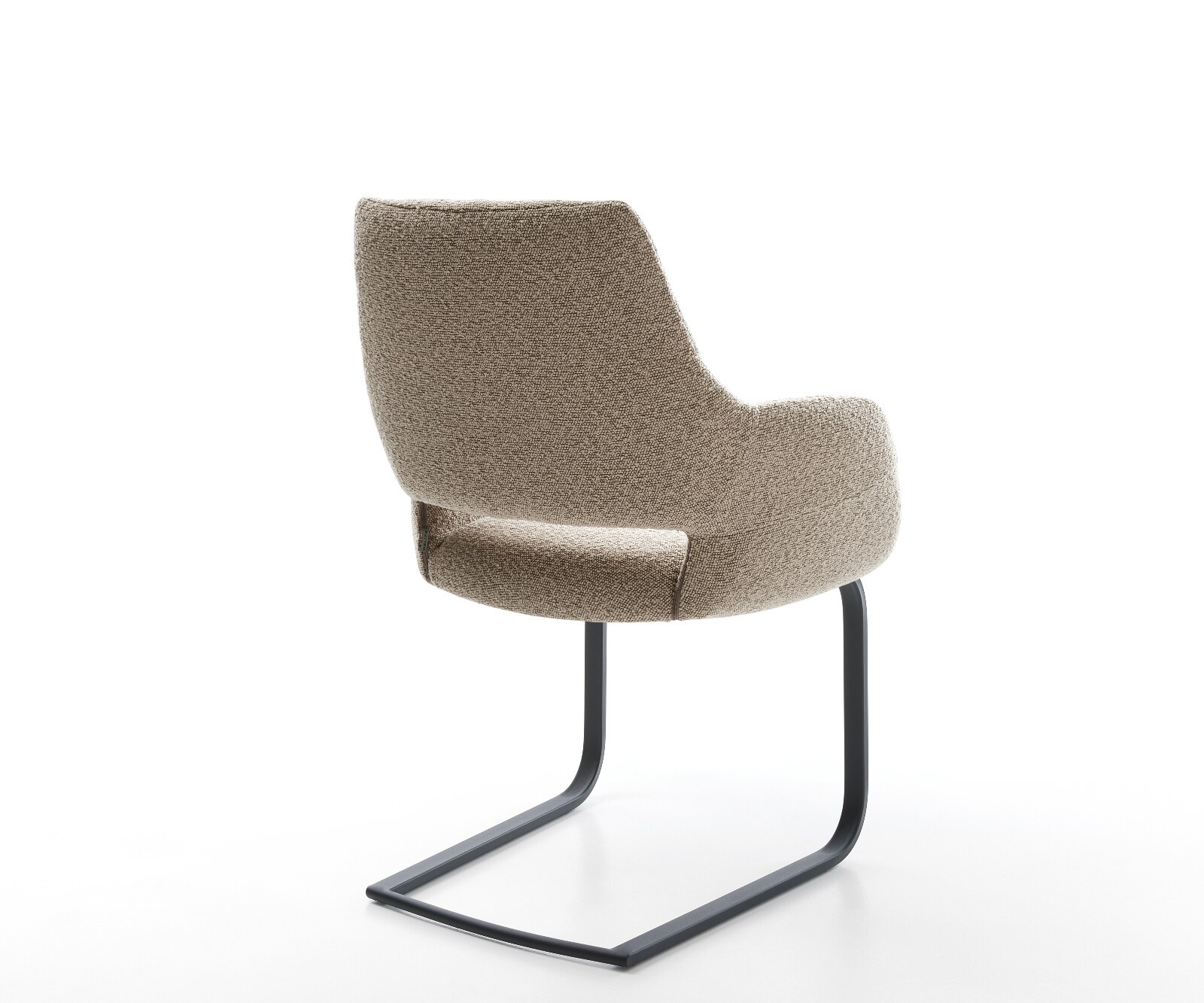 Cantilever Yago-Flex avec accoudoirs bouclé boue pied cantilever plat noir ressorts ensachés 4