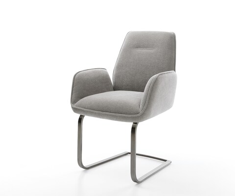 Freischwinger Zoa-Flex Strukturstoff Soft Grau Freischwinger flach Graphit Taschenfederkern