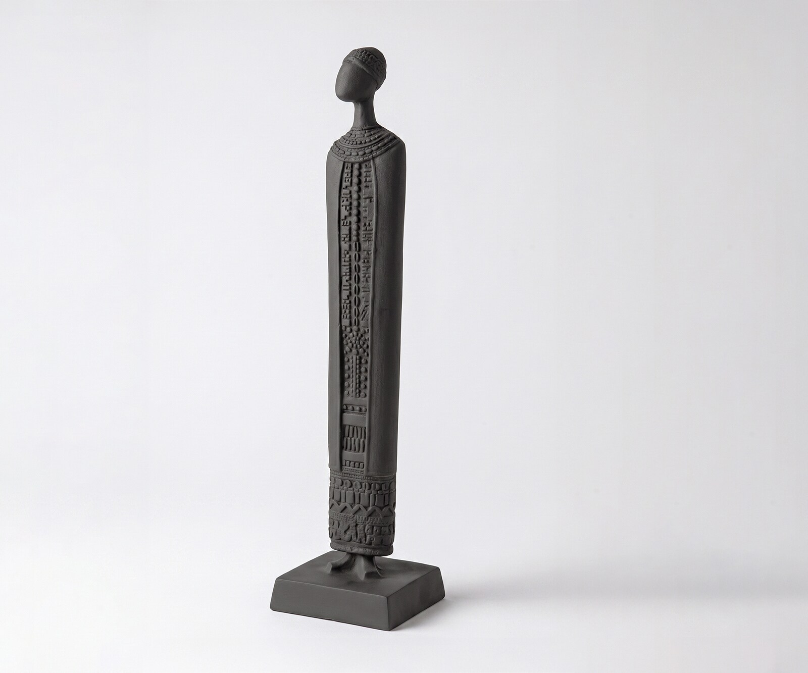 Figur Sigaro B12 x T12 x H51 cm Aluminium Basalt Gegossen