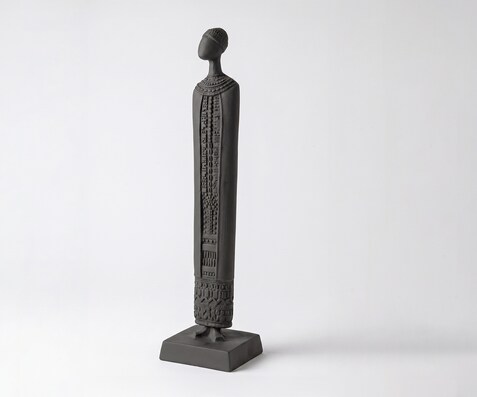 Figur Sigaro B12 x T12 x H51 cm Aluminium Basalt Gegossen