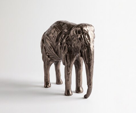 Figur Tembo B36 x T13 x H35 cm Aluminium Mokka Bronze Handgemacht