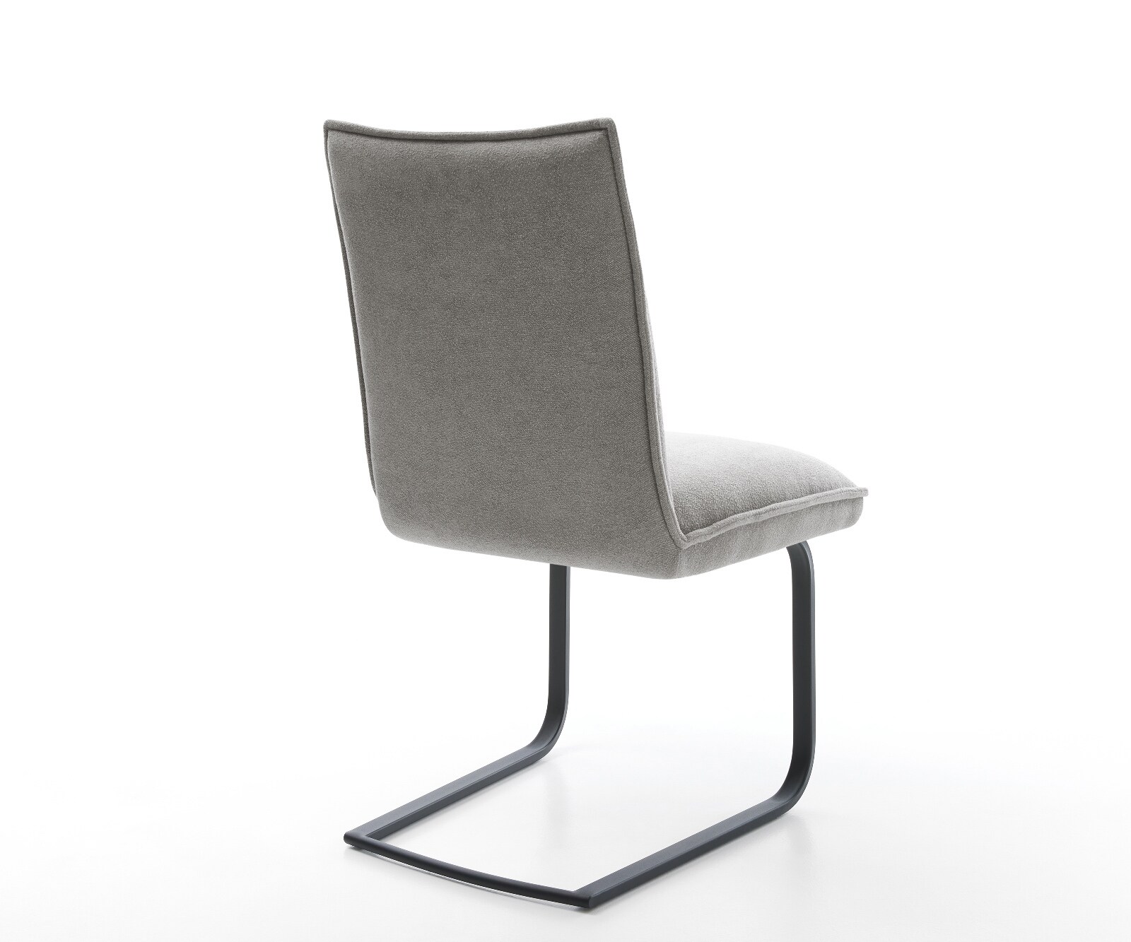 Freischwinger Lelio-Flex Strukturstoff Soft Grau Freischwinger flach Schwarz Taschenfederkern 5