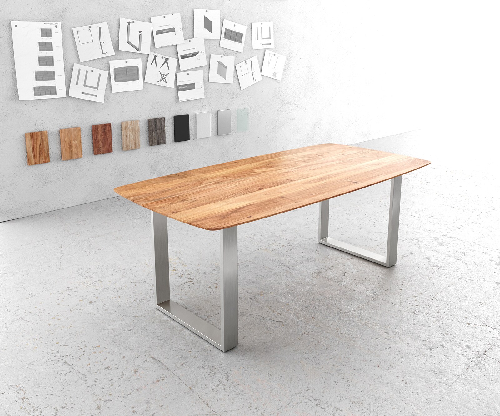 Esstisch Edge Massivholz Schweizer Kante Boot 5