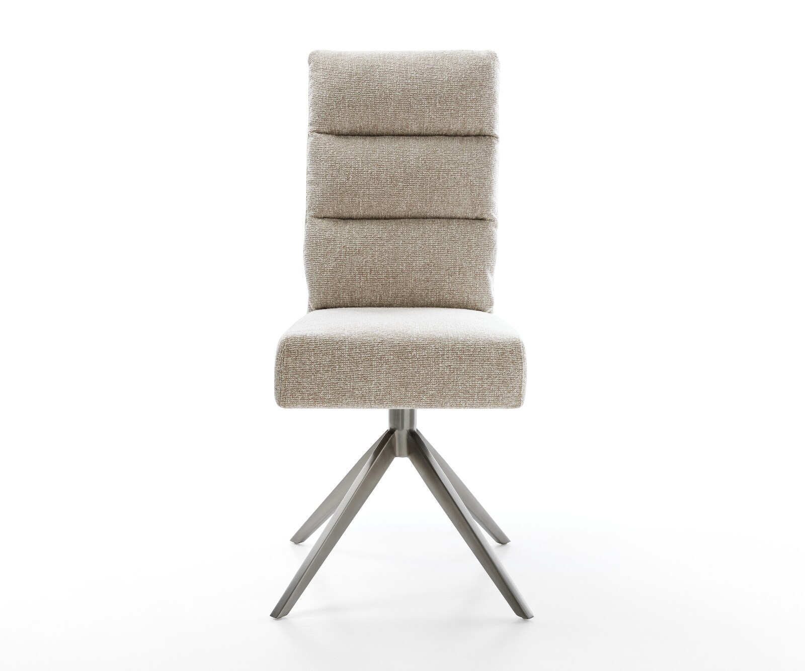 Drehstuhl Pela-Flex Webstoff Soft Beige Kreuzgestell breit Graphit 360° drehbar Wippfunktion Taschenfederkern 2