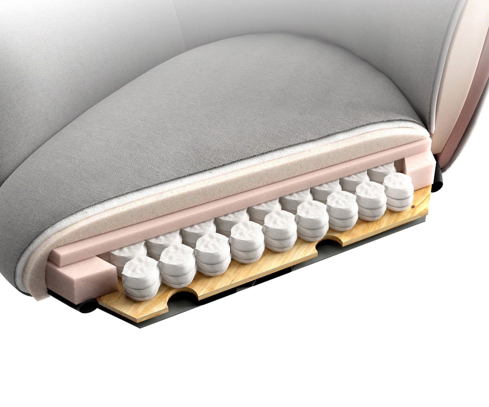 Freischwinger Caja-Flex mit Armlehnen Bouclé Weiß Freischwinger flach Effektfinish Titan Taschenfederkern 6 Freischwinger Caja-Flex mit Armlehnen Bouclé Weiß Freischwinger flach Effektfinish Titan Taschenfederkern 6