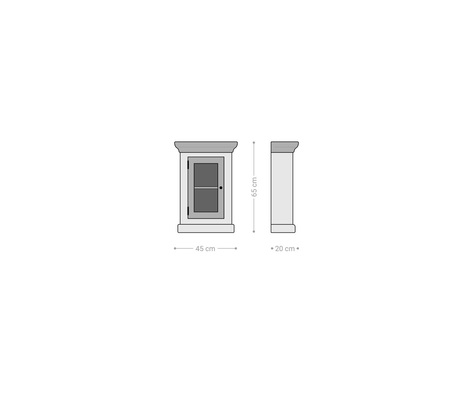 Hängeschrank Casa 45x65 cm Mango Weiss Natur 6 Hängeschrank Casa 45x65 cm Mango Weiss Natur 6