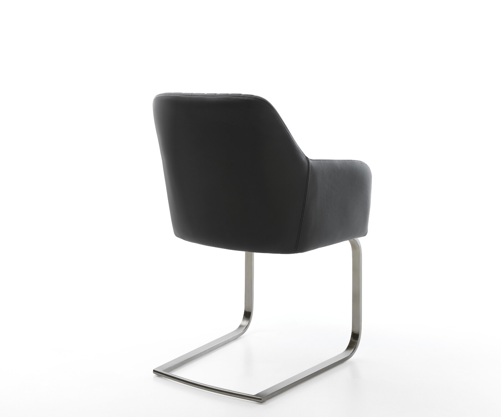 Cantilever Greg-Flex cuir de vache noir pied cantilever plat grafiete ressorts ensachés 4