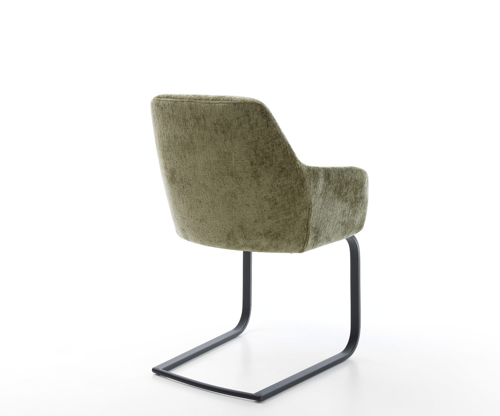 Freischwinger Pejo-Flex Chenille Olive Freischwinger flach Schwarz Taschenfederkern 4