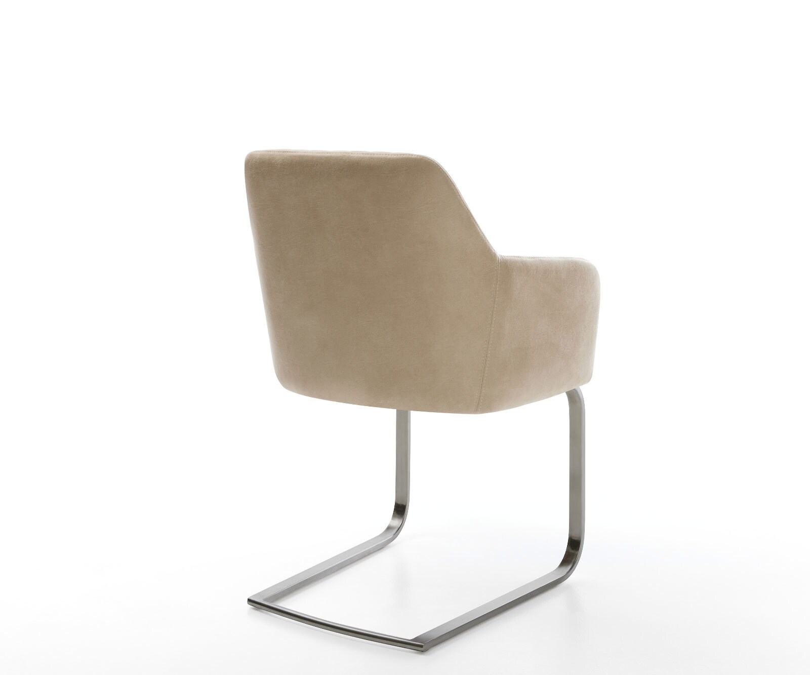 Freischwinger Greg-Flex Mikrofaser Beige Vintage Freischwinger flach Graphit Taschenfederkern 4