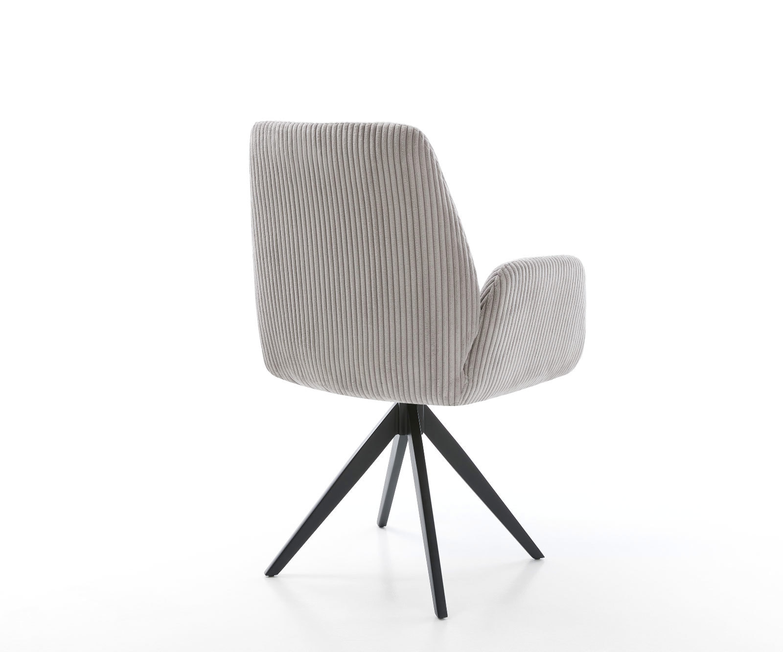 Esszimmerstuhl Zoa-Flex Cord Silbergrau Kreuzgestell kantig Schwarz Taschenfederkern 4 Esszimmerstuhl Zoa-Flex Cord Silbergrau Kreuzgestell kantig Schwarz Taschenfederkern 4