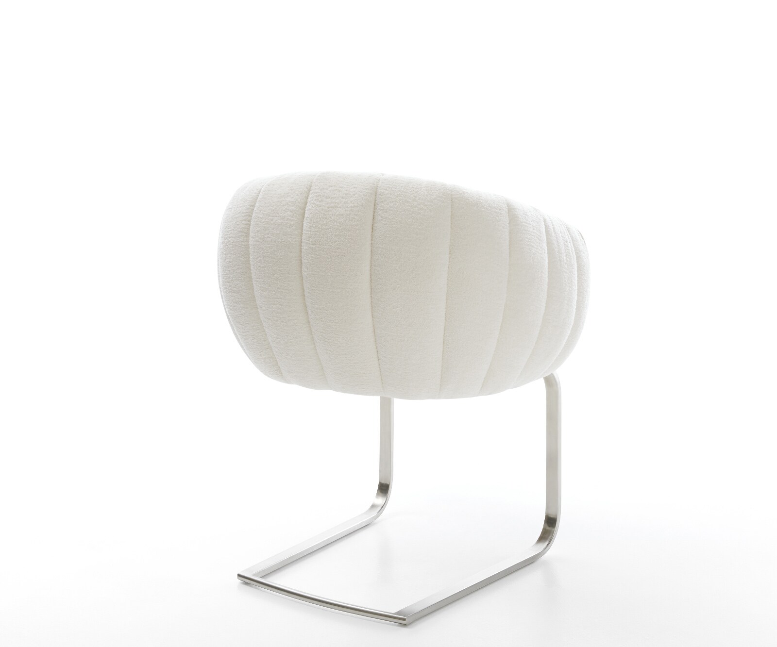 Freischwinger Jada-Flex Bouclé Soft Beige Freischwinger flach Edelstahl Taschenfederkern 4