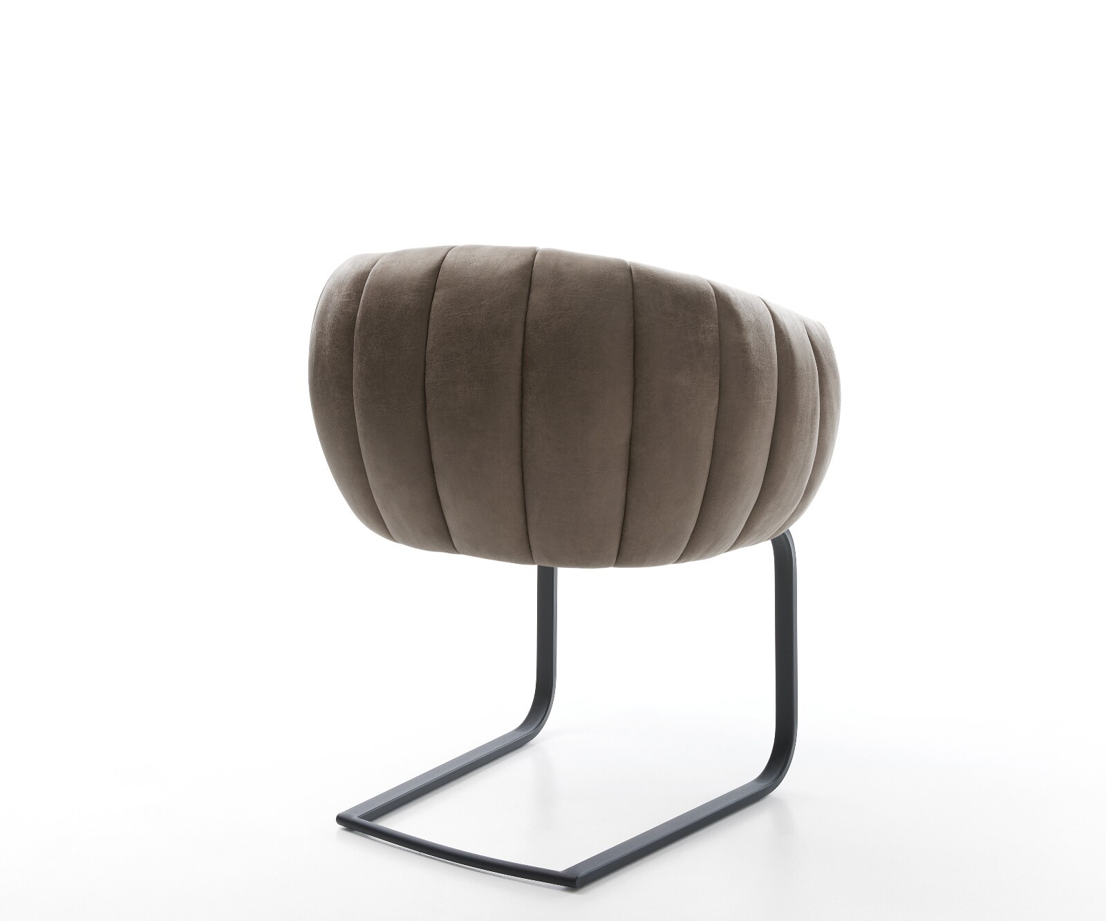 Freischwinger Jada-Flex Mikrofaser Taupe Vintage Freischwinger flach Schwarz Taschenfederkern 5