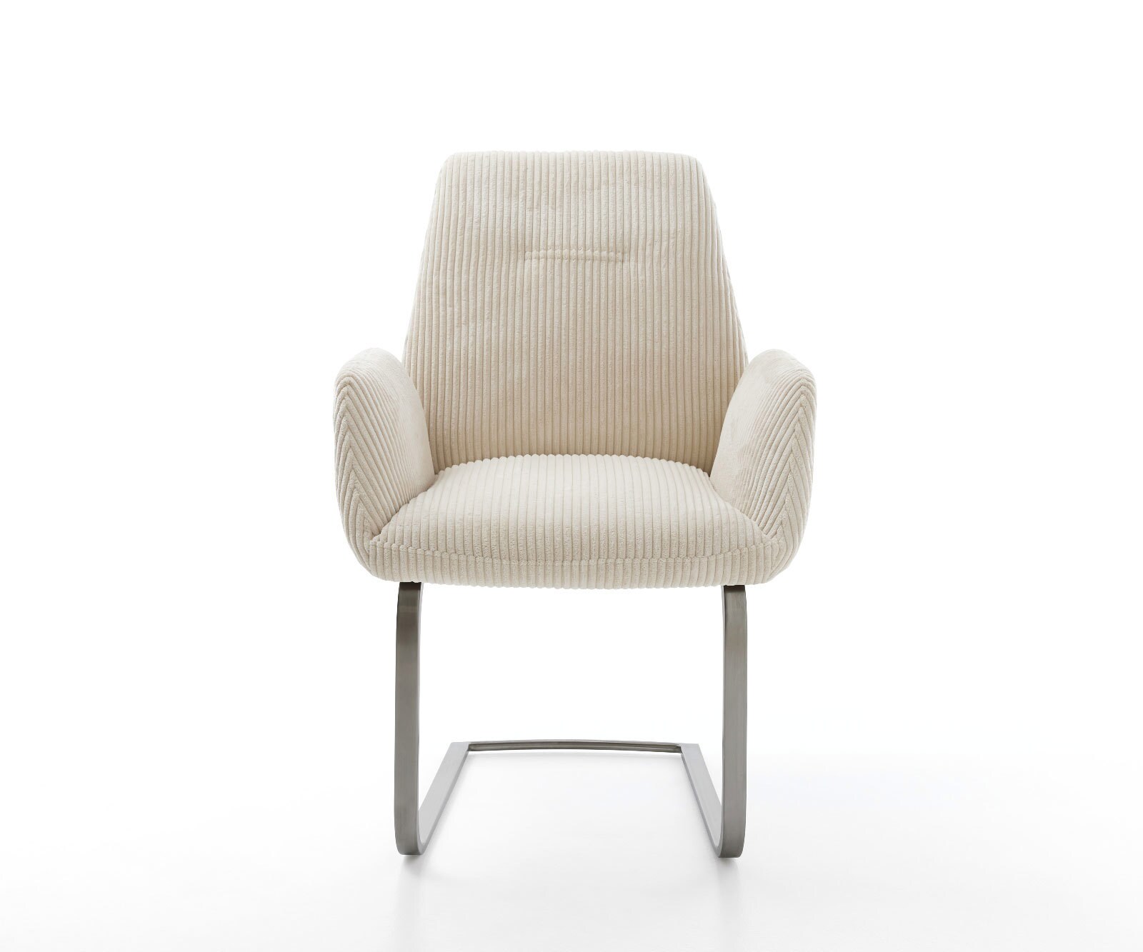 Cantilever Zoa-Flex côtelé beige pied cantilever plat grafiete ressorts ensachés 2