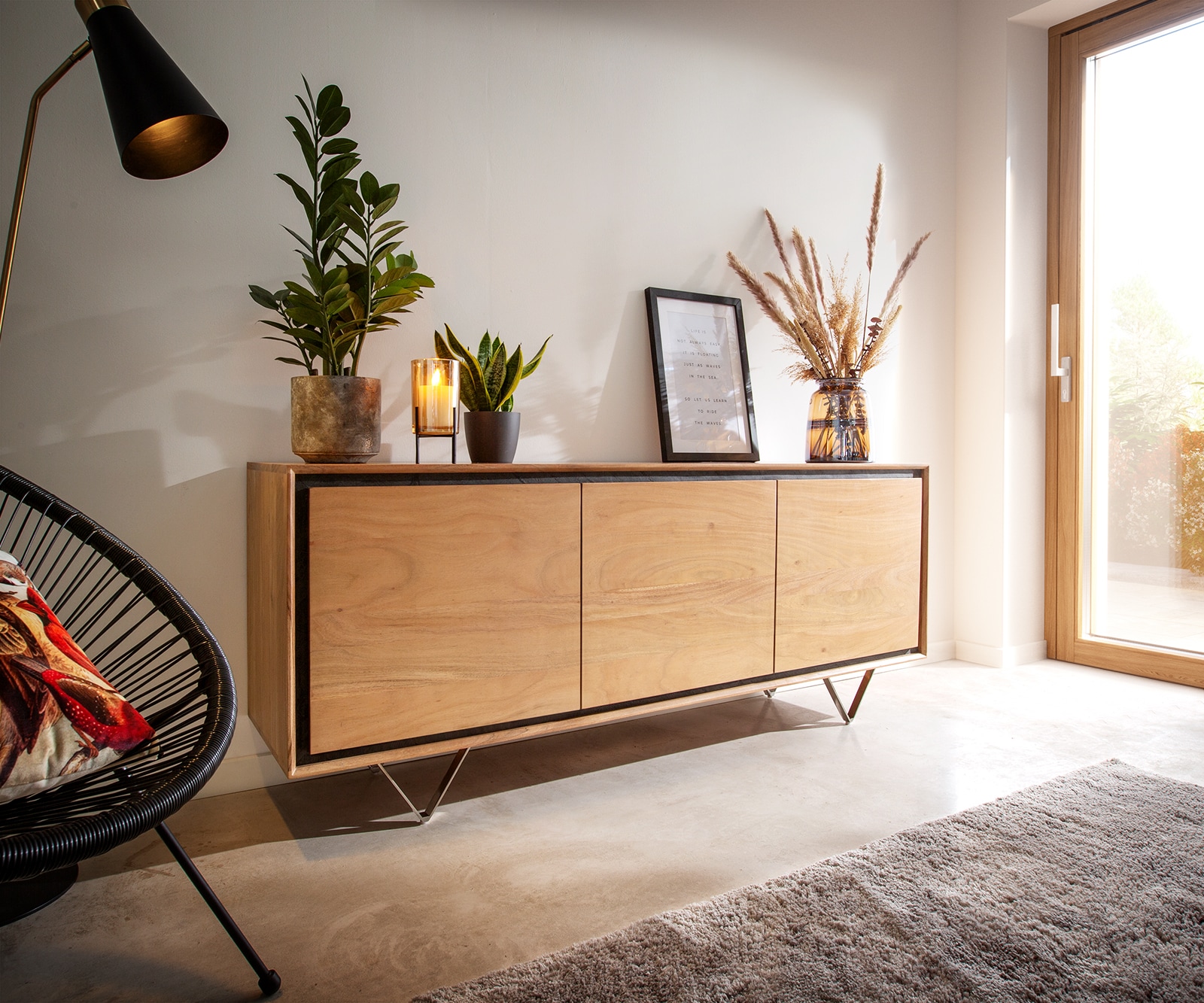 Sideboard Stonegrace Massivholz Steinfurnier  2 Sideboard Stonegrace Massivholz Steinfurnier  2