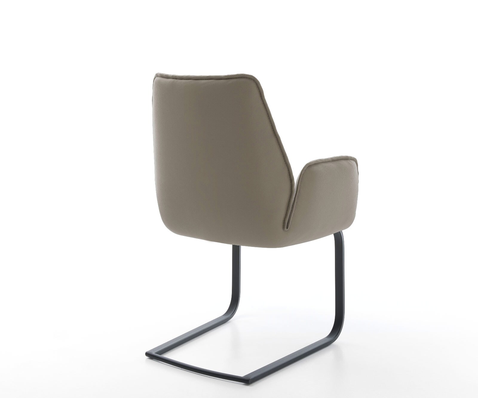 Cantilever Zoa-Flex cuir de vache couleur boue pied cantilever plat noir ressorts ensachés 4