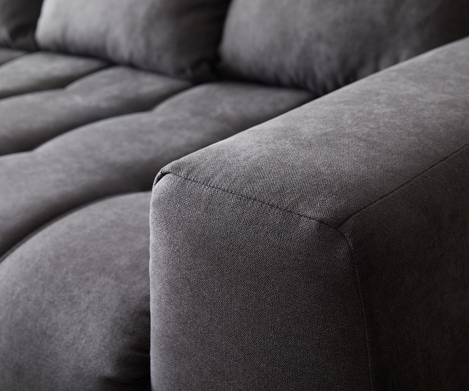 Ecksofa Nabor 300x230 cm Mikrofaser Schwarz Recamiere links inkl. elektrischer Vorziehfunktion 7