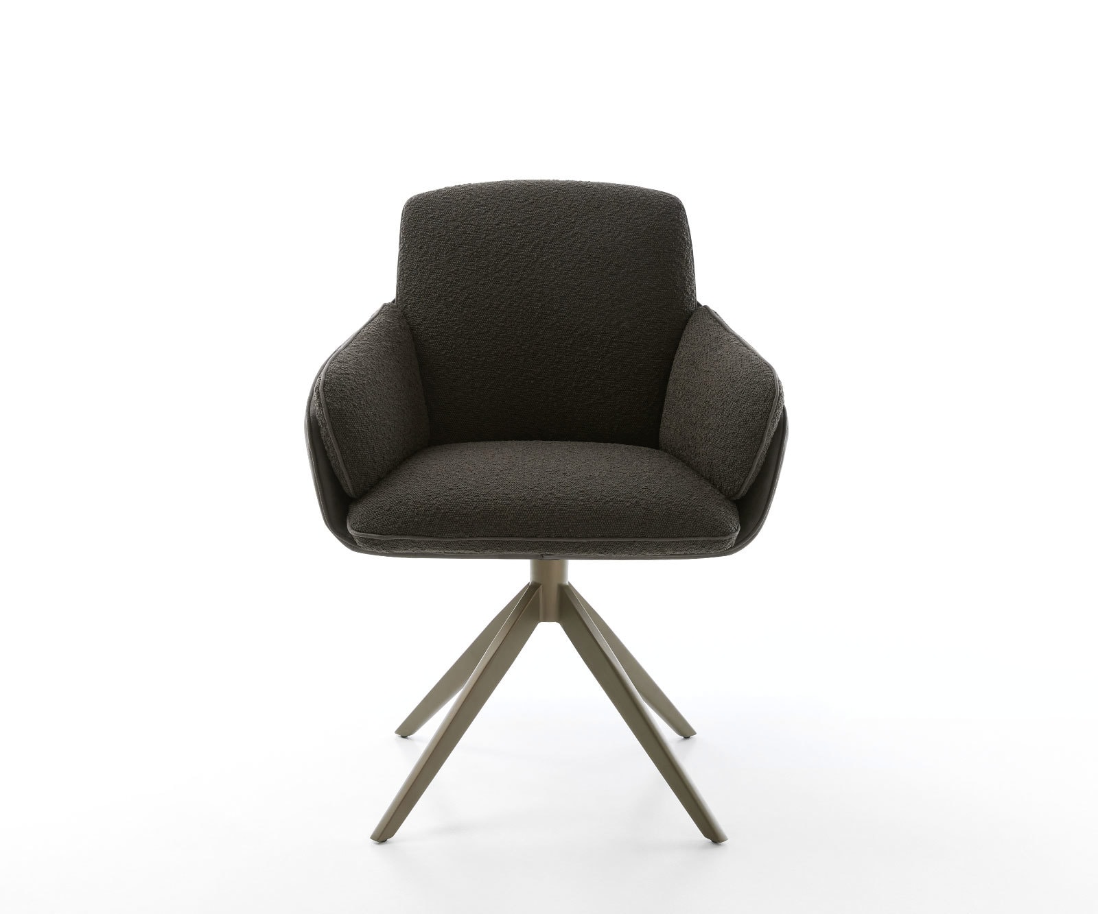 Drehstuhl Luan-Flex mit Armlehnen Materialmix Schwarz Kreuzgestell breit Effektfinish Titan 360° drehbar Wippfunktion 2 Drehstuhl Luan-Flex mit Armlehnen Materialmix Schwarz Kreuzgestell breit Effektfinish Titan 360° drehbar Wippfunktion 2