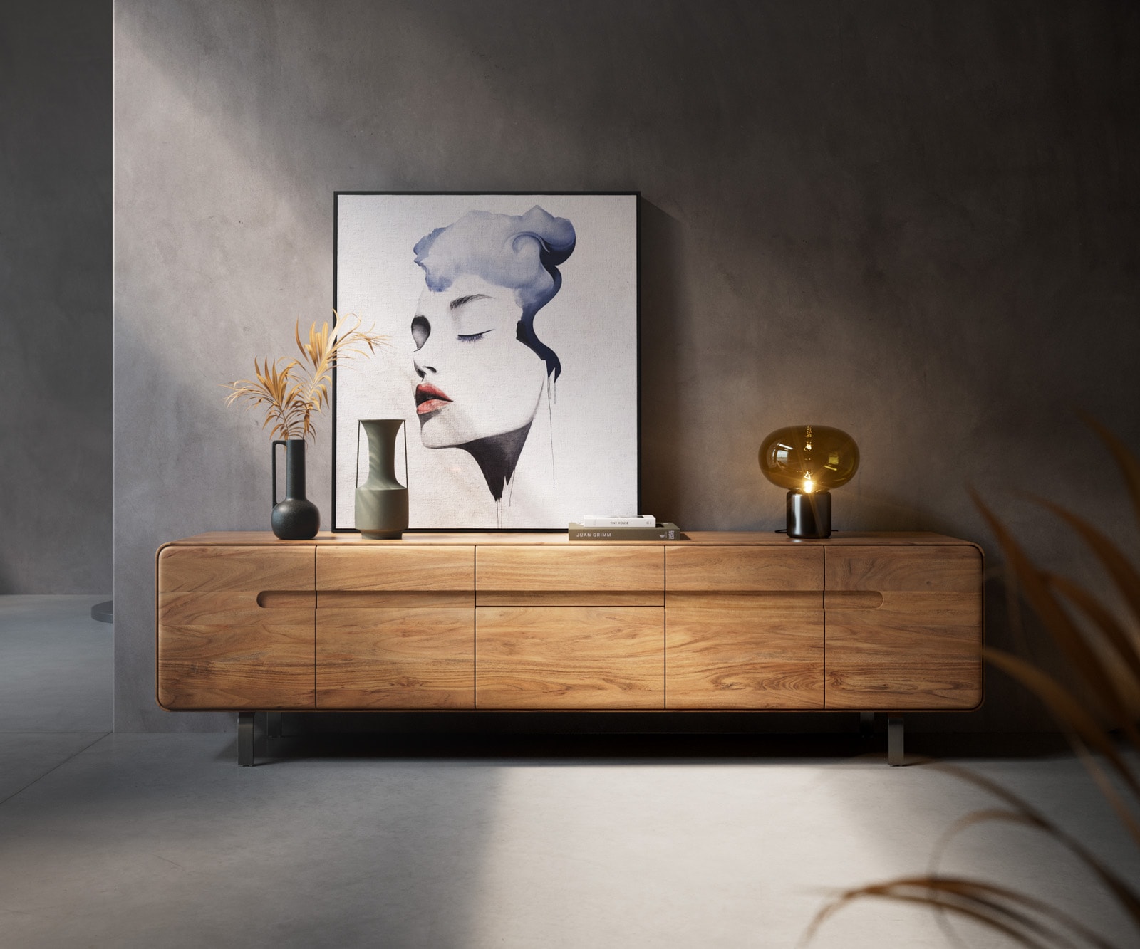 Lowboard Anaya Akazie Natur 1 Lowboard Anaya Akazie Natur 1