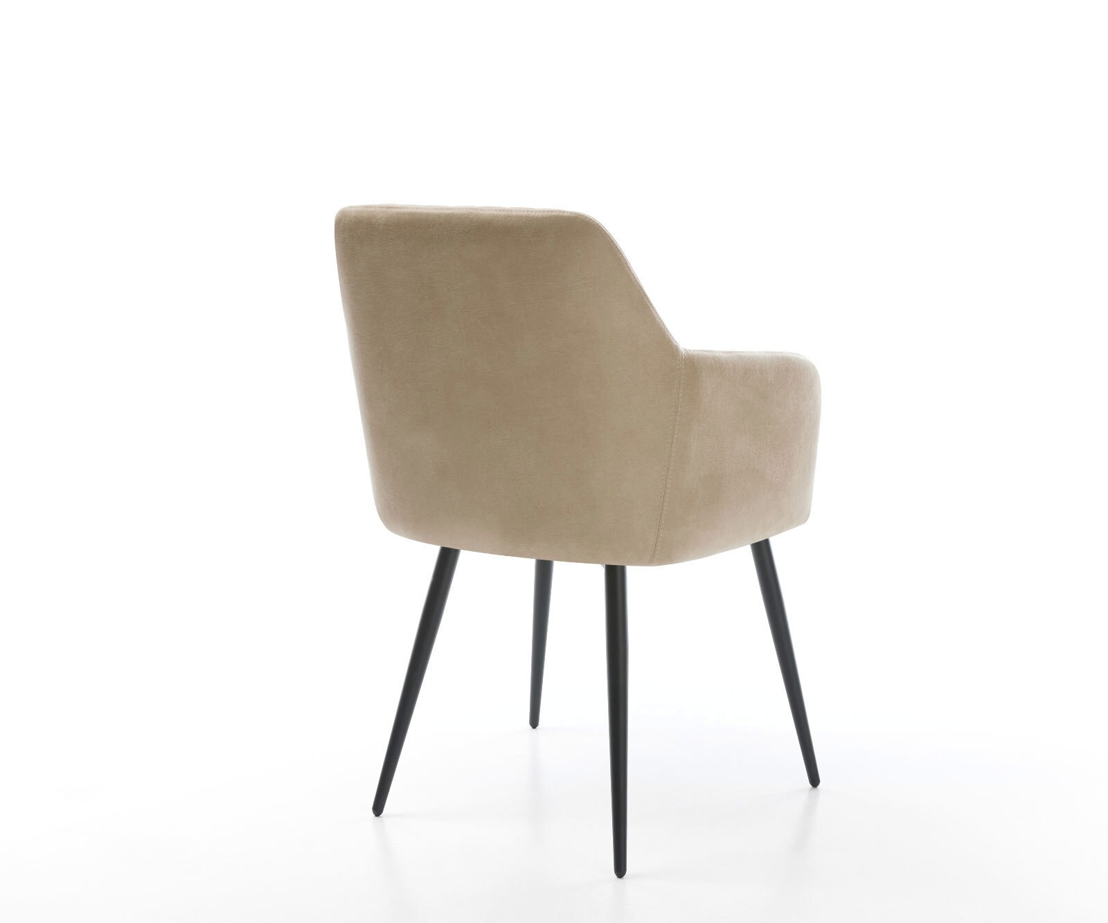 Esszimmerstuhl Greg-Flex Mikrofaser Beige Vintage 4-Fuß konisch Schwarz Taschenfederkern 4 Esszimmerstuhl Greg-Flex Mikrofaser Beige Vintage 4-Fuß konisch Schwarz Taschenfederkern 4