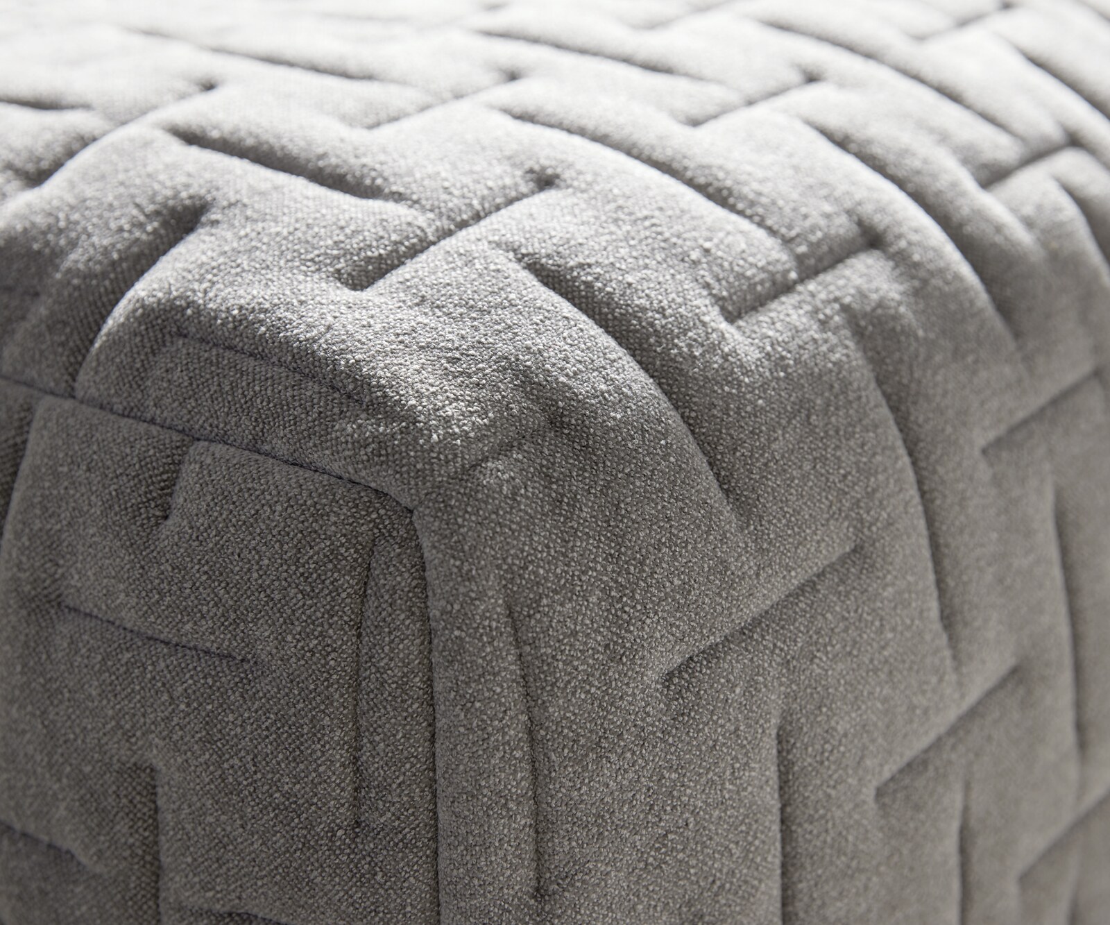 Bigsofa Freestyle 280x110 cm Tissu structuré doux Gris matelassé 5