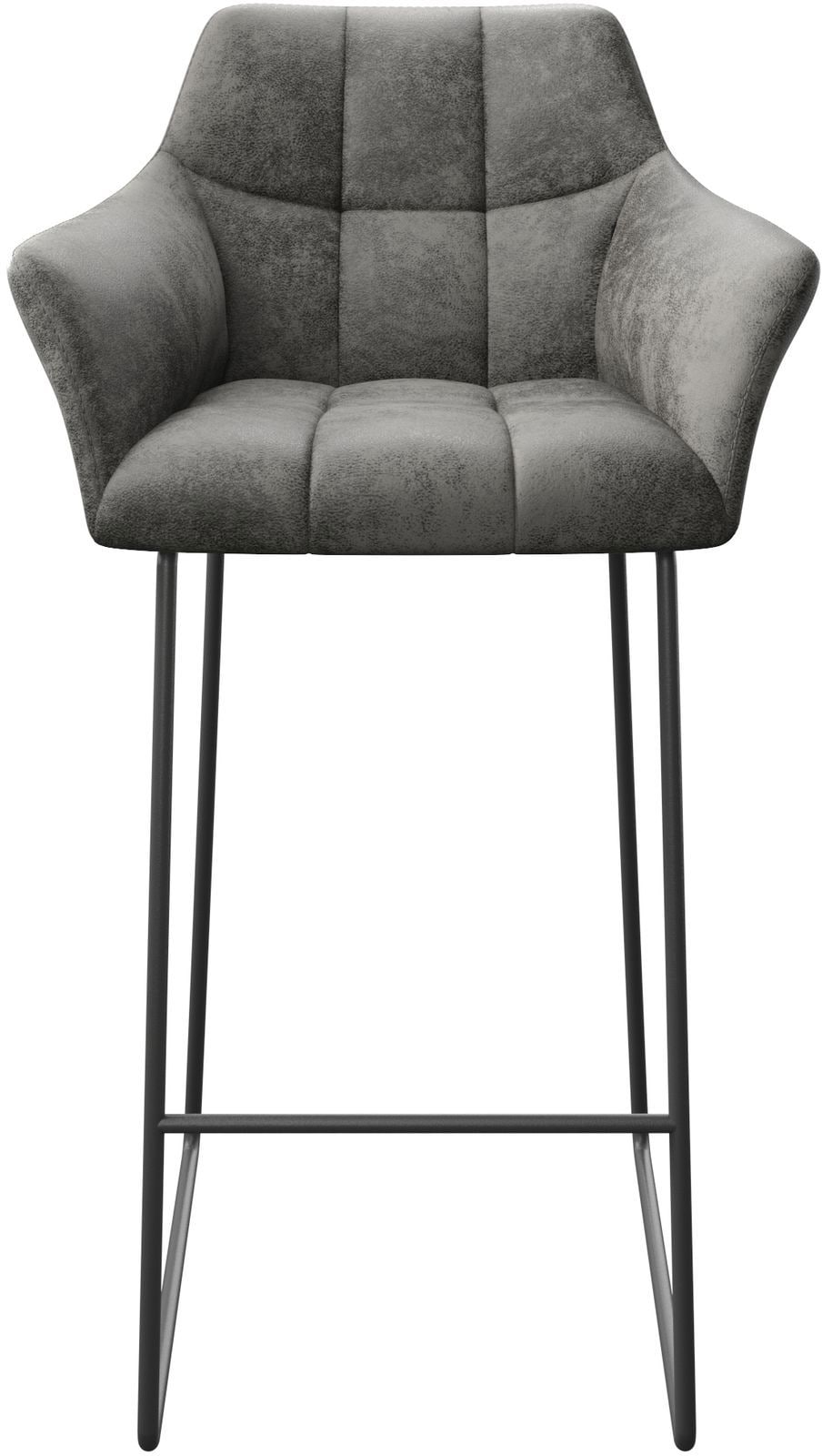 Barstuhl Yulo-Flex Vintage Grau Kufengestell Metall 3 Barstuhl Yulo-Flex Vintage Grau Kufengestell Metall 3